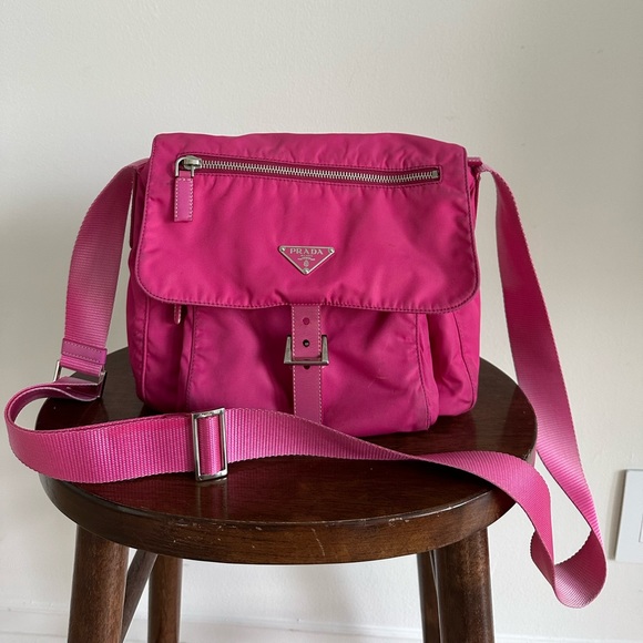 Prada Handbags - Prada Nylon Crossbody Bag Purse BT8998